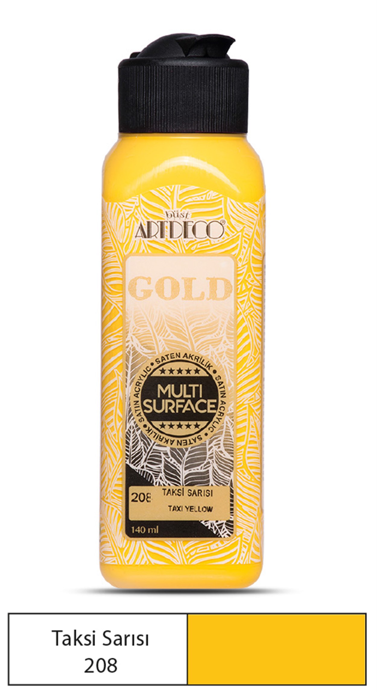 Artdeco Gold Akrilik Boya 140ml Taksi Sarısı 208