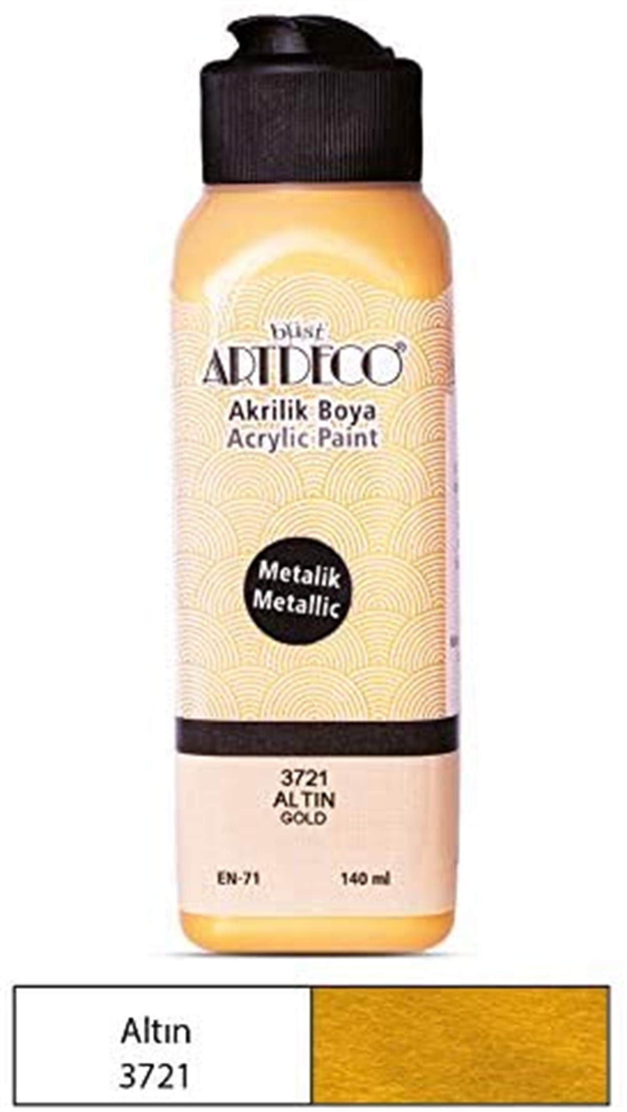 Artdeco Metalik Akrilik Boya 140ml Altın 3721