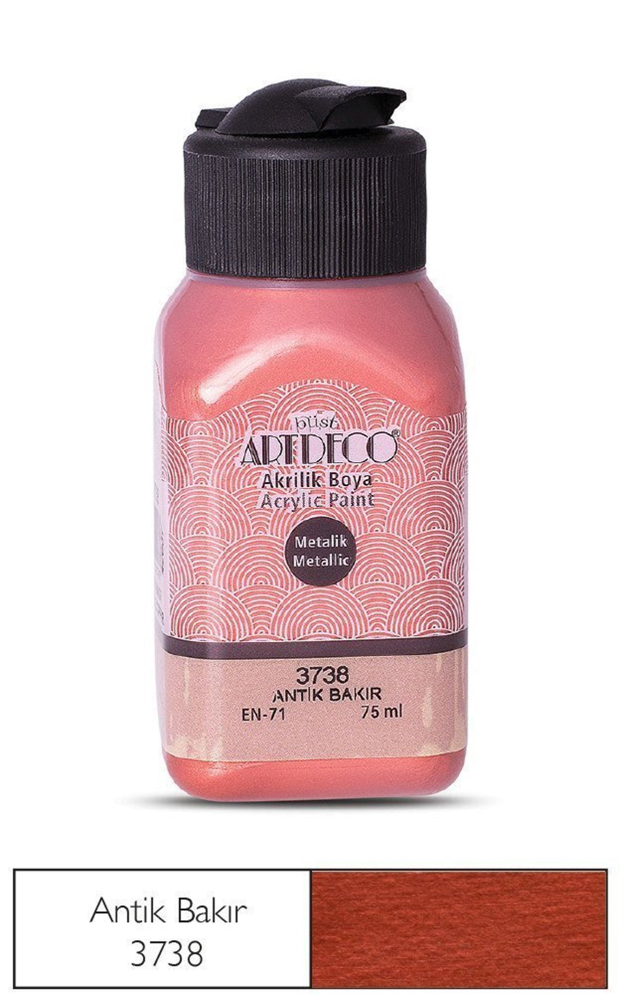 Artdeco Metalik Akrilik Boya 75ml Antik Bakır 3738
