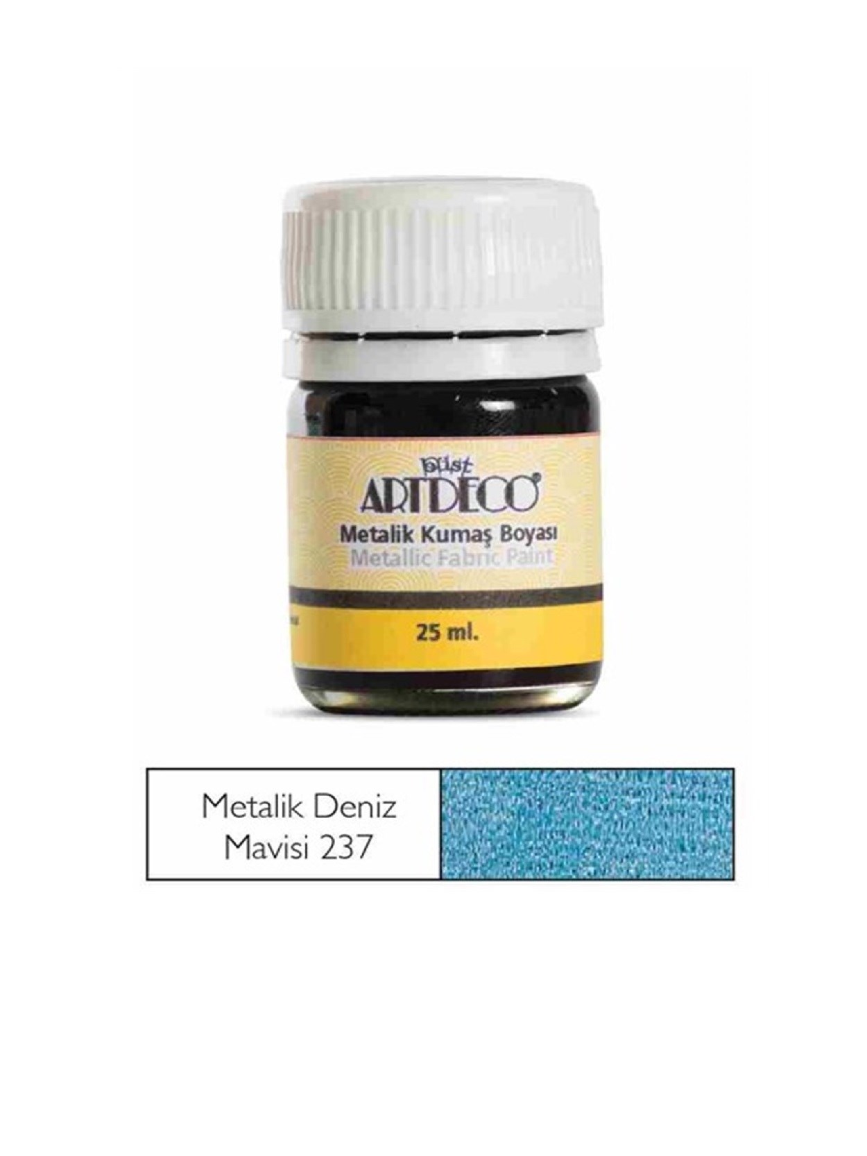 Artdeco Metalik Kumaş Boyası 25ml Deniz Mavisi 237