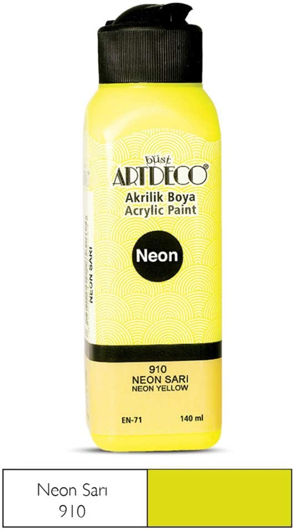 Artdeco Neon Akrilik Boya 140ml N.Sarı 910