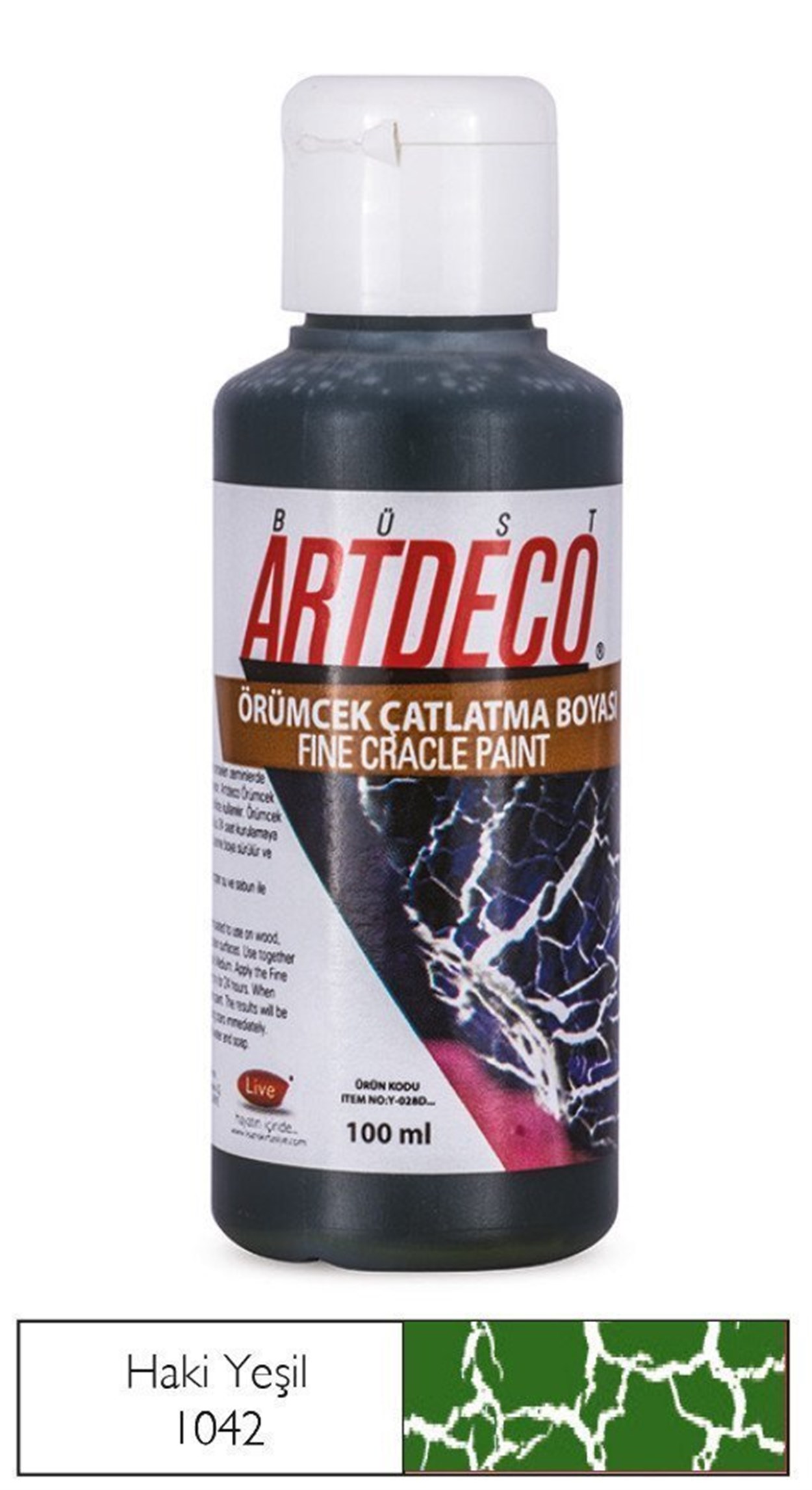 Artdeco Örümcek Çatlatma Boyası 100ml H.Yeşil 1042