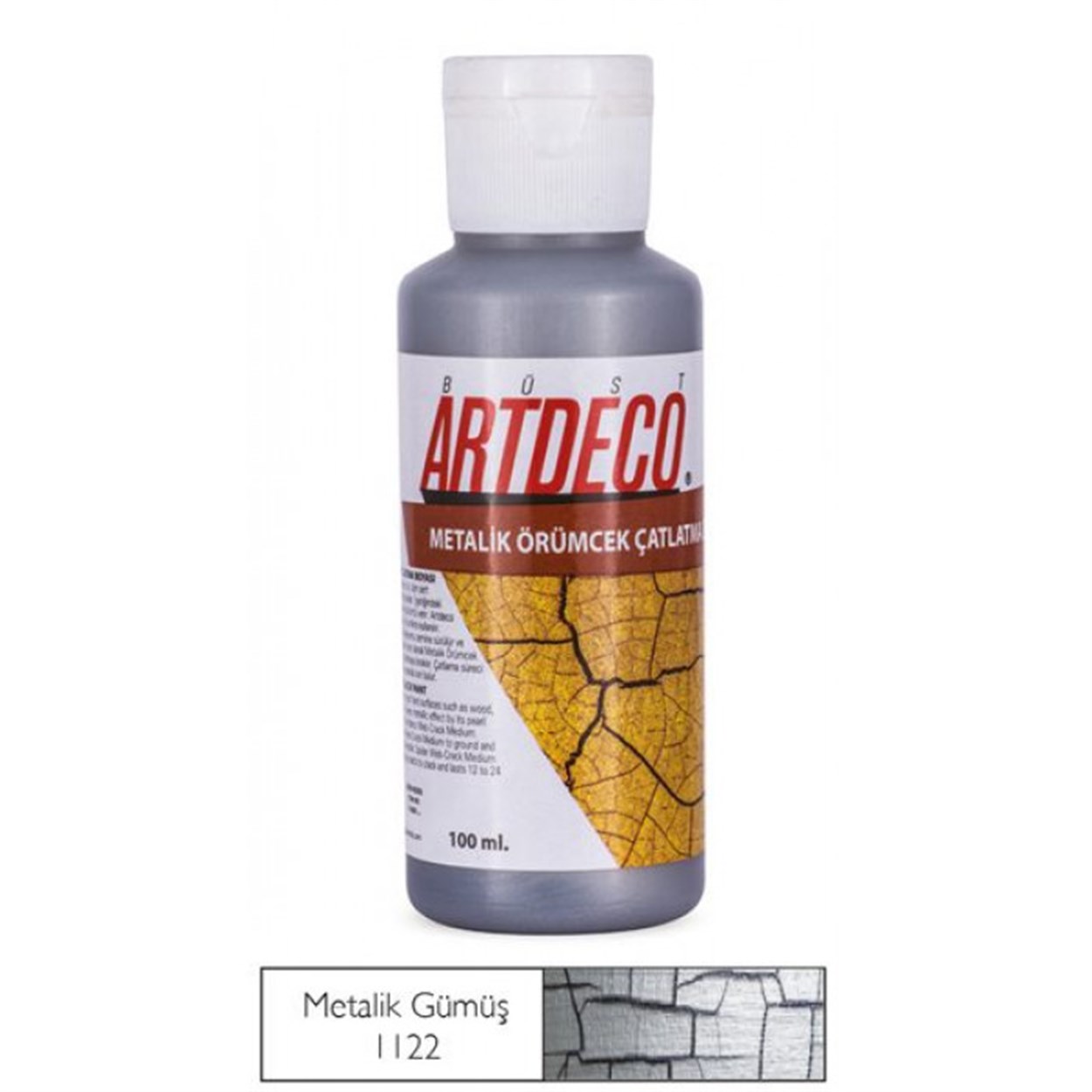 Artdeco Örümcek Çatlatma Boyası 100ml M.Gümüş 1122