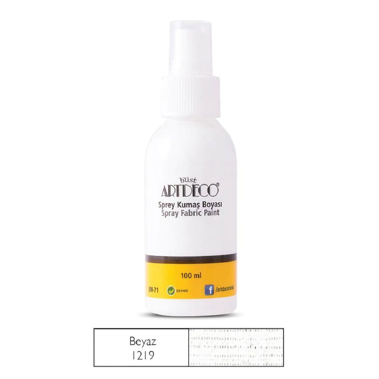 Artdeco Sprey Kumaş Boyası 100ml Beyaz 1219
