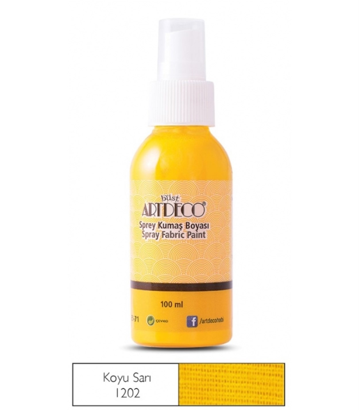 Artdeco Sprey Kumaş Boyası 100ml Koyu Sarı