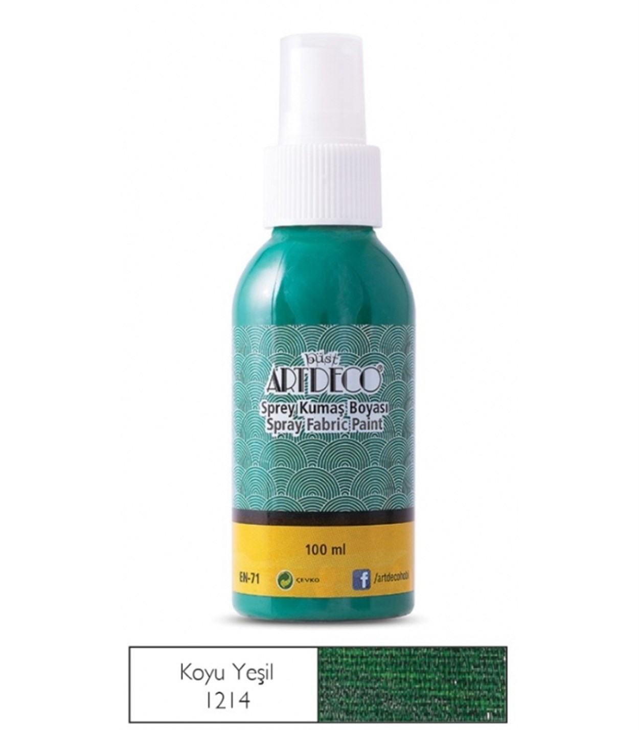 Artdeco Sprey Kumaş Boyası 100ml Koyu Yeşil 1214