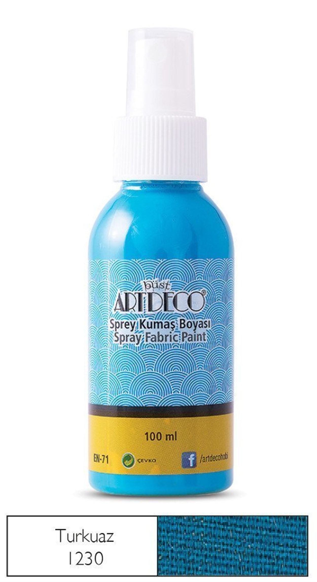 Artdeco Sprey Kumaş Boyası 100ml Turkuaz 1230
