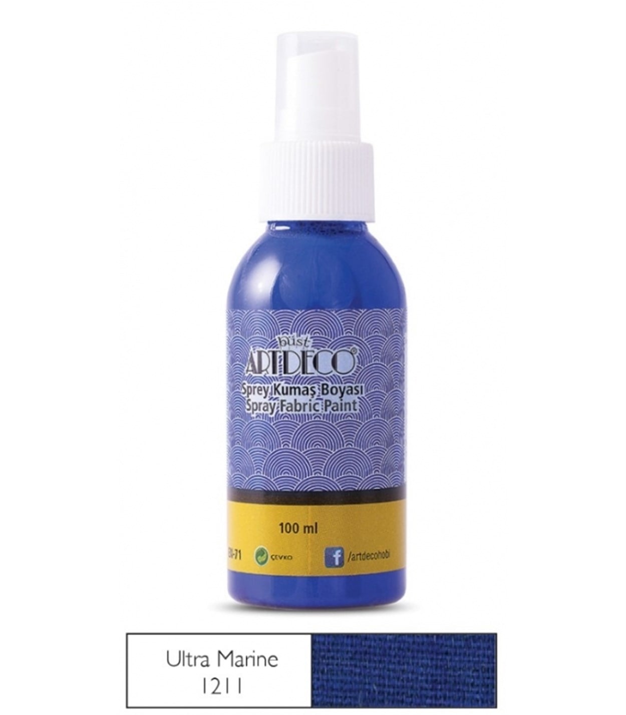 Artdeco Sprey Kumaş Boyası 100ml Ultramarin 1211