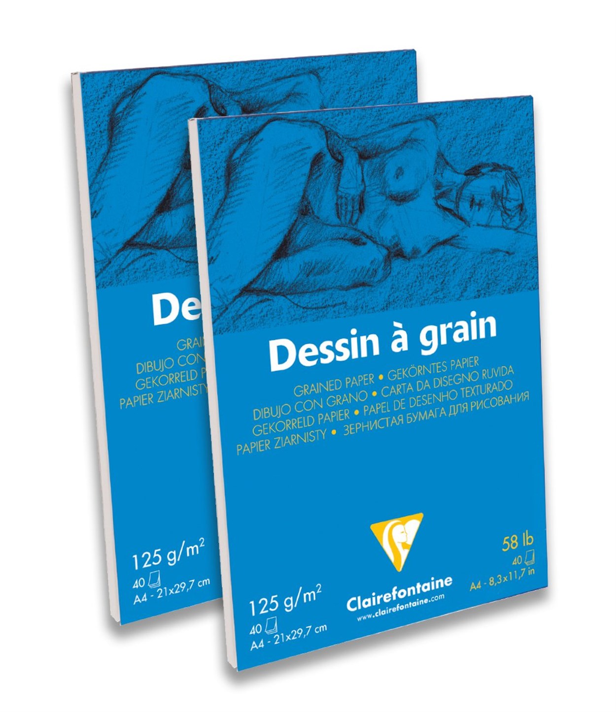 CLAIREFONTAINE DESSIN A GRAIN A4 125 GR. 40 YAPRAK KISA KENARI YAPIŞKANLI