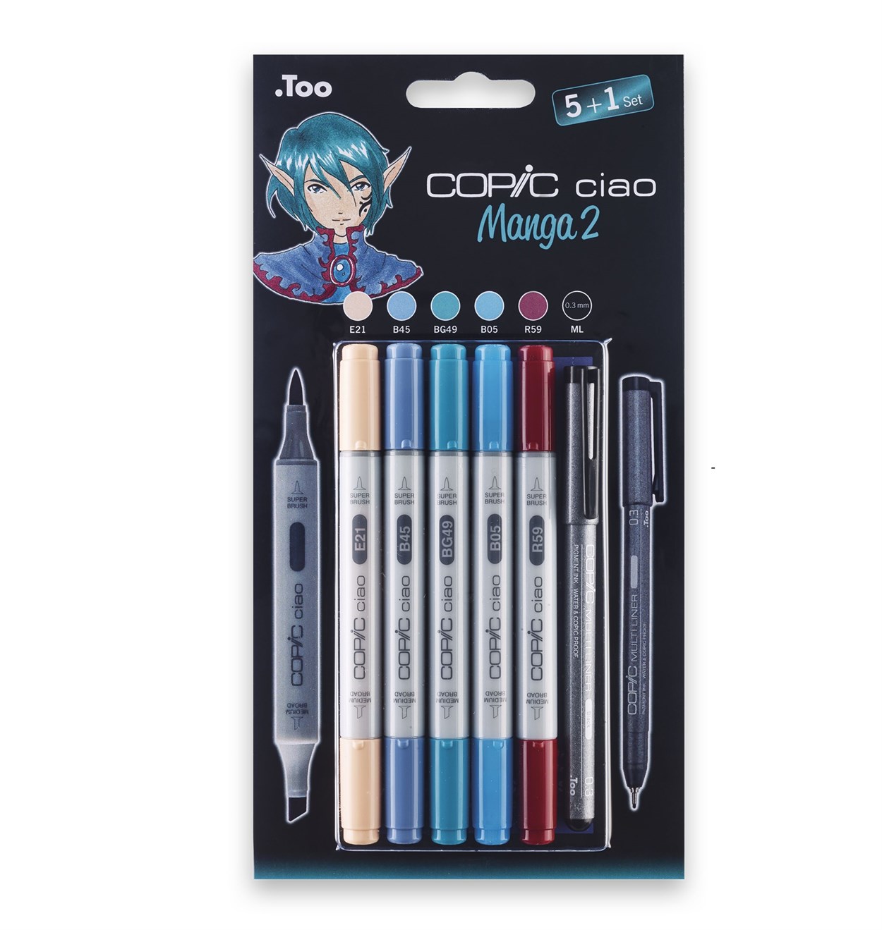 COPİC CİAO MARKER SET 5+1 MANGA 2