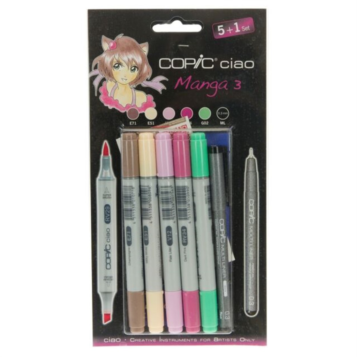 COPİC CİAO MARKER SET 5+1 MANGA 3