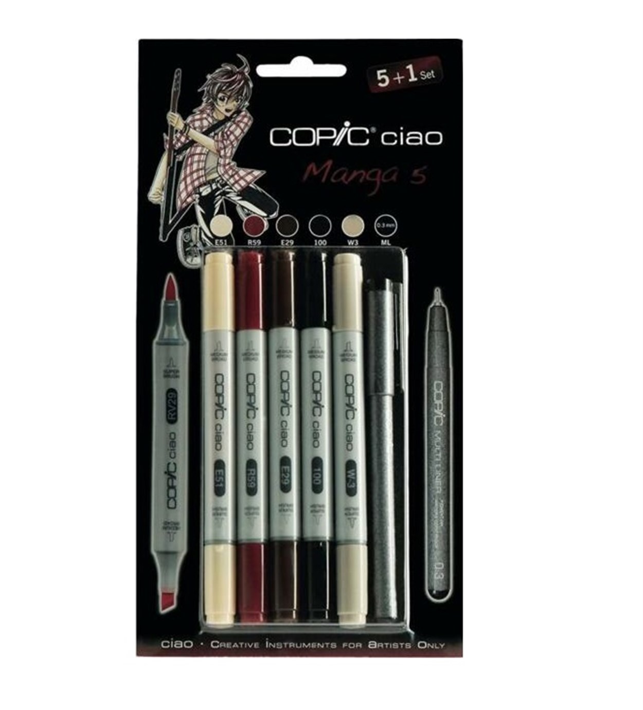 COPİC CİAO MARKER SET 5+1 MANGA 5