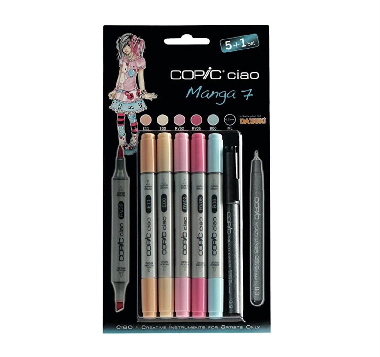 COPİC CİAO MARKER SET 5+1 MANGA 7