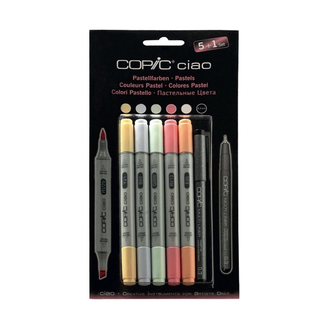 COPİC CİAO MARKER SET 5+1 PASTELS