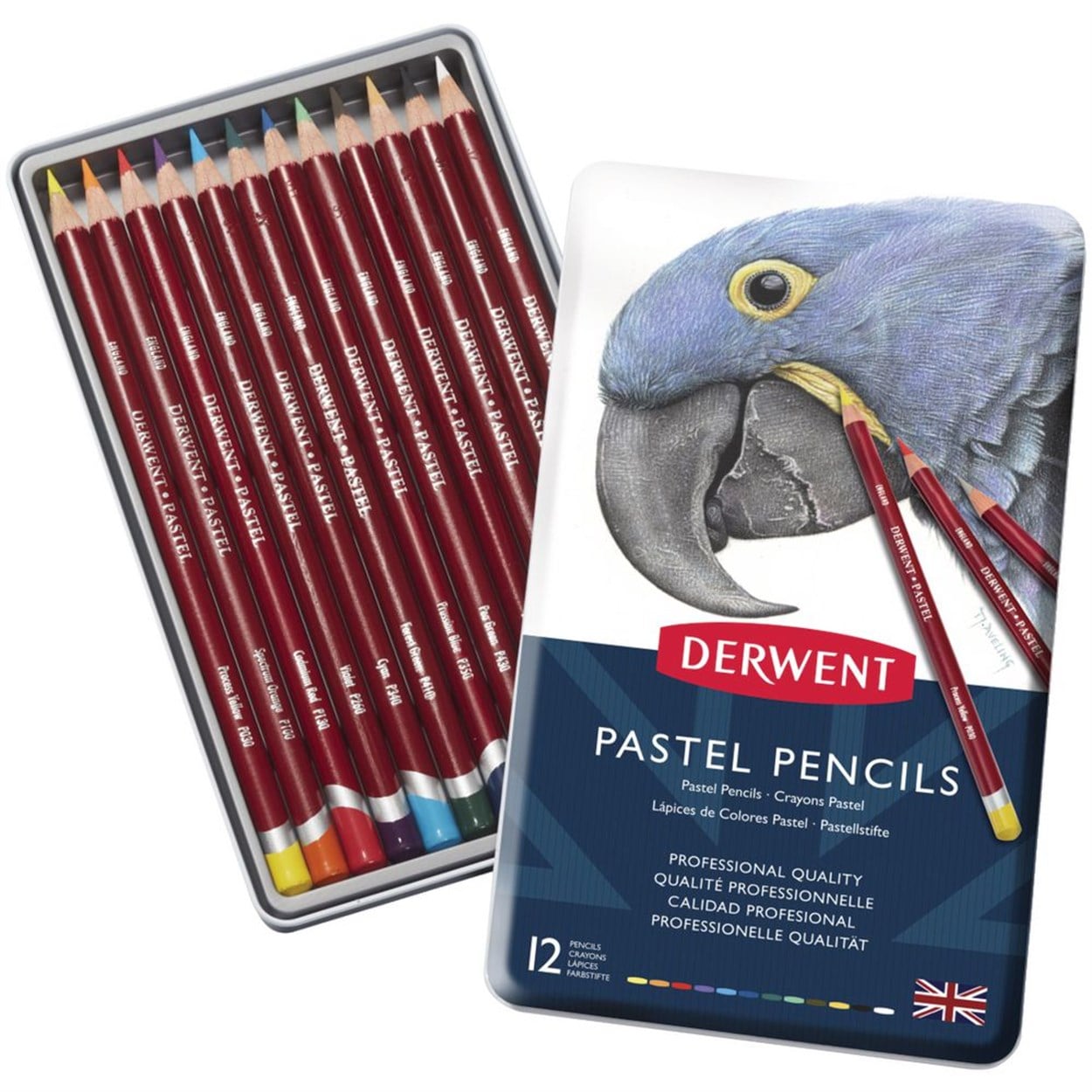 DERWENT PASTEL KALEMİ SETİ 12'Lİ TENEKE KUTU