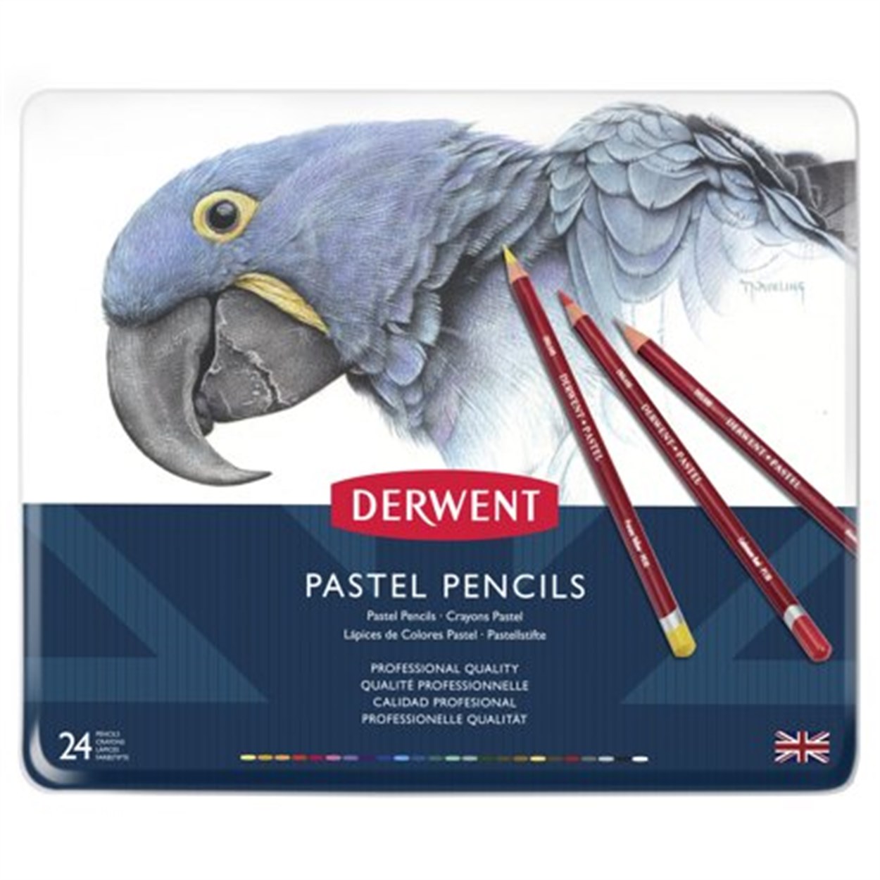 DERWENT PASTEL KALEMİ SETİ 24'LÜ TENEKE KUTU