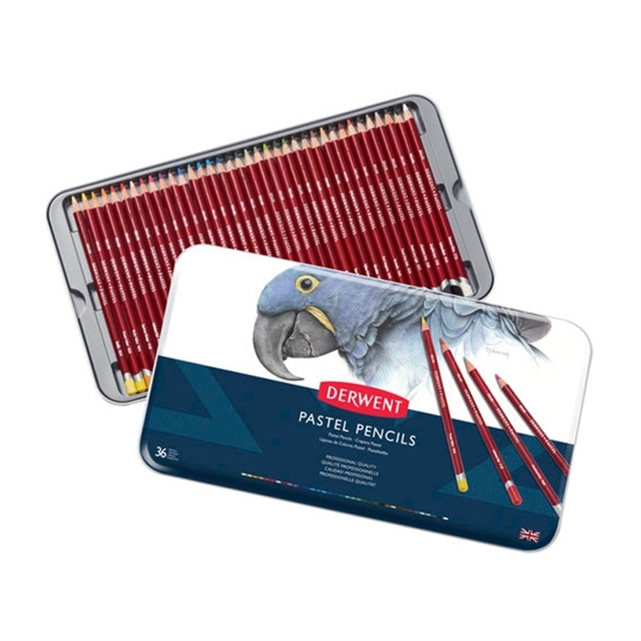 DERWENT PASTEL KALEMİ SETİ 36'LI TENEKE KUTU