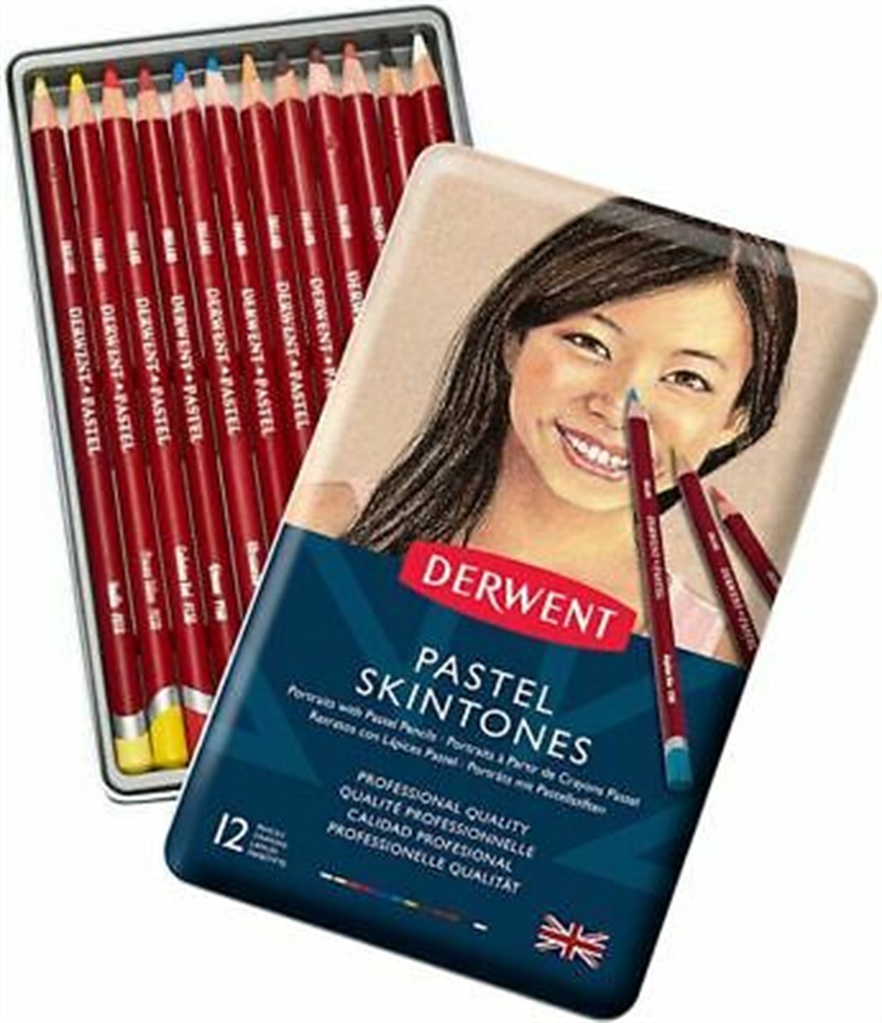 DERWENT PASTEL KALEMİ SKINTONES 12'Lİ TENEKE KUTU