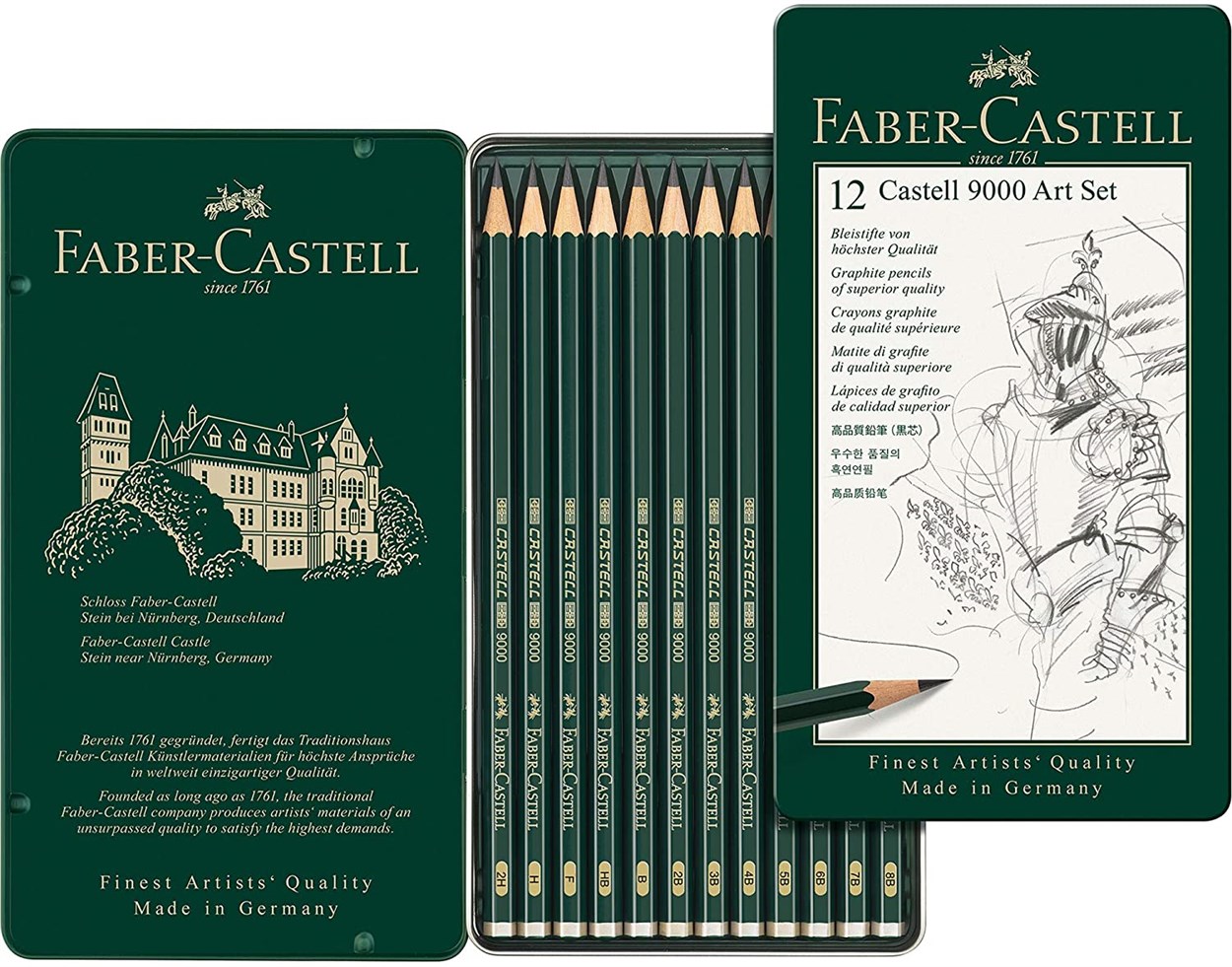 FABER CASTELL 9000 DERECELİ DERECELİ KALEM SETİ 12'Lİ