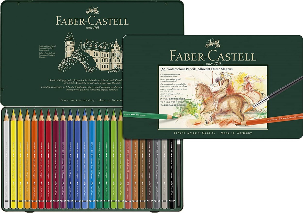 FABER CASTELL ALBRECHT DÜRER MAGNUS KURU-SULU BOYA KALEMİ SETİ 24 RENK