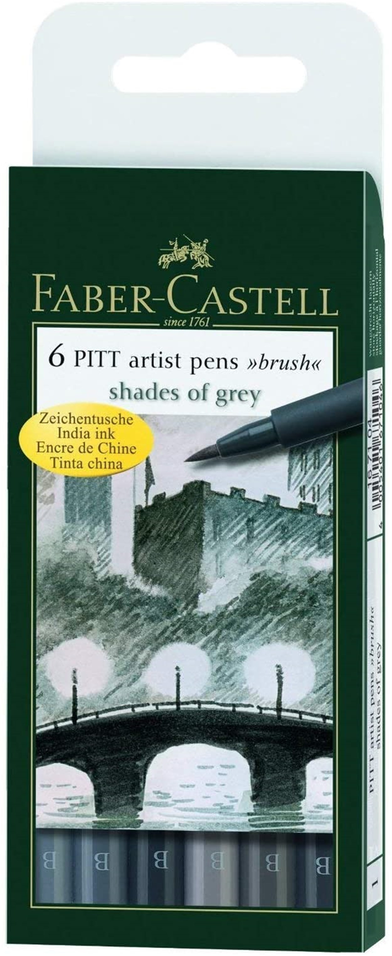 FABER CASTELL ARTIST PENS BRUSH SET GRİ TONLARI 6'LI