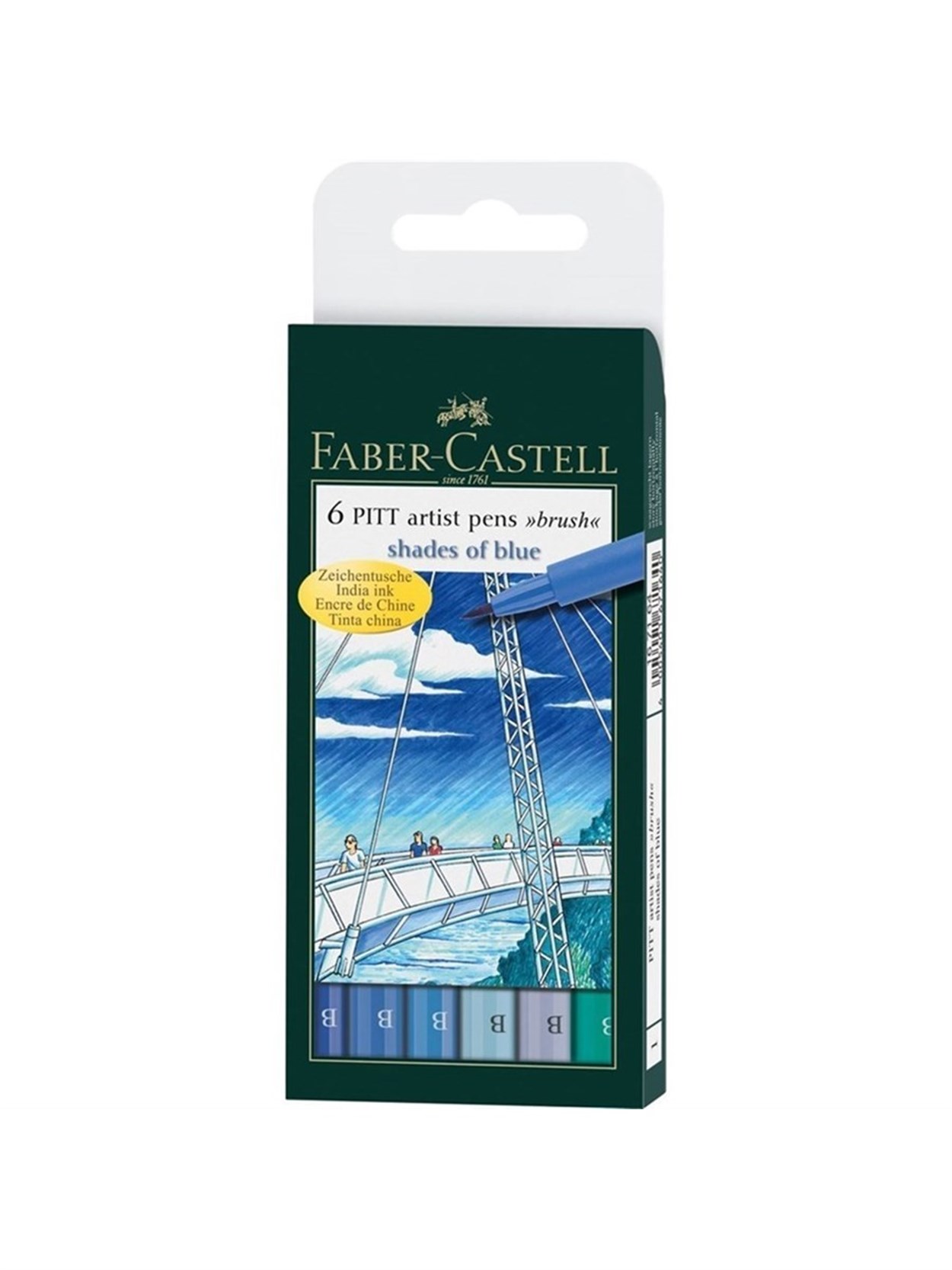 FABER CASTELL ARTIST PENS BRUSH SET MAVİ TONLARI 6'LI
