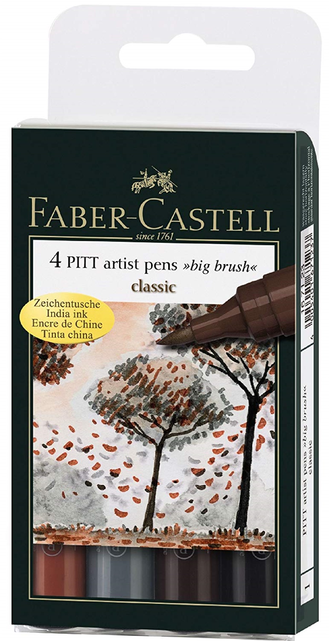 FABER CASTELL PITT ARTIST PENS BIG BRUSH KLASİK TONLAR 4'LÜ