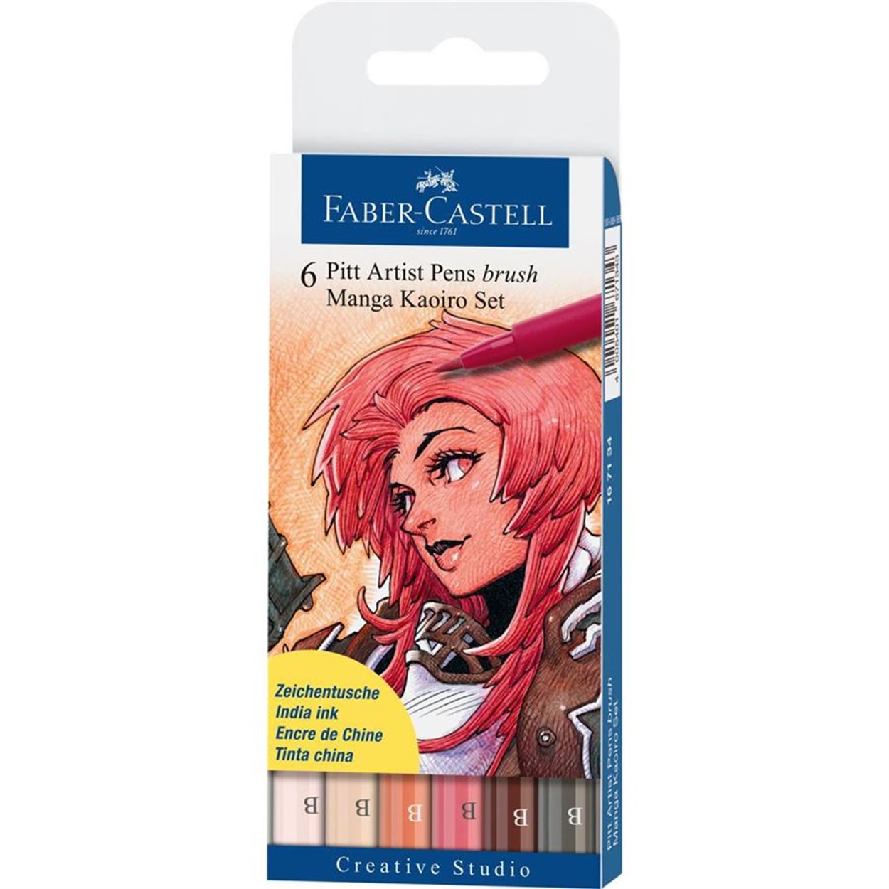 FABER CASTELL PITT ARTIST PENS BRUSH MANGA KAOIRO SET 6'LI