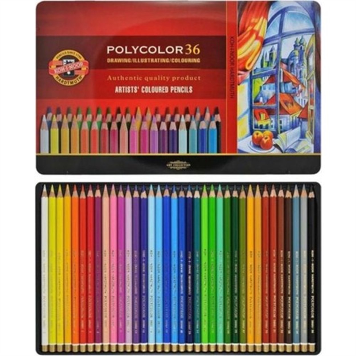 KOH-I NOOR POLYCOLOR KURU BOYA SETİ 36'LI