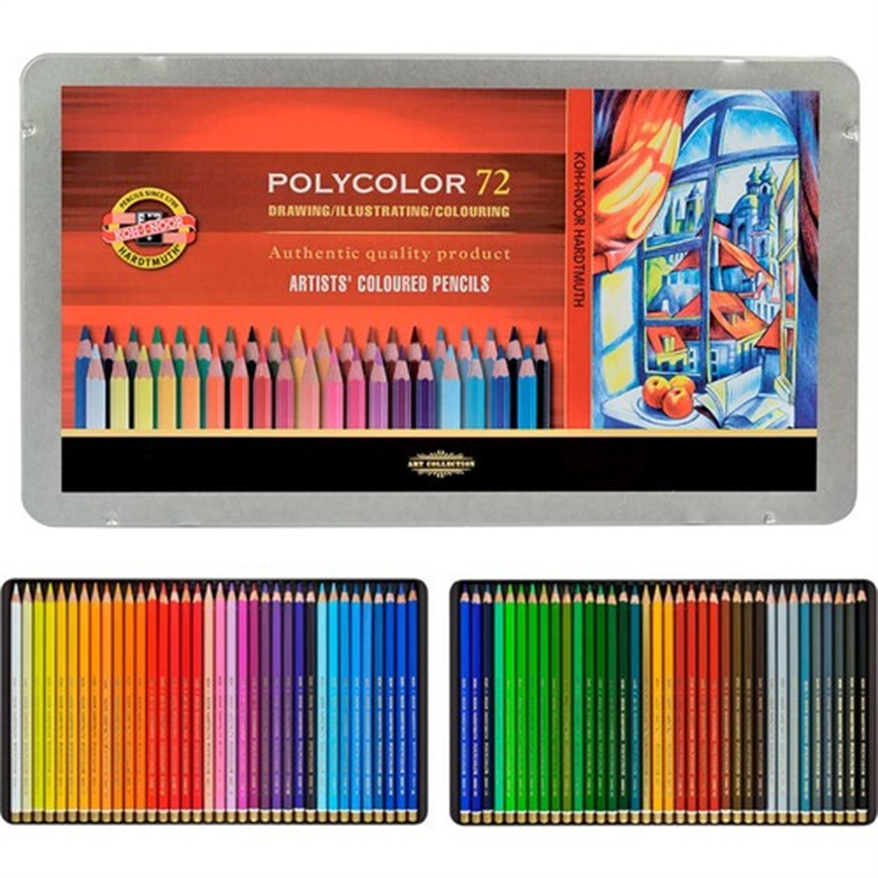 KOH-I NOOR POLYCOLOR KURU BOYA SETİ 72'Lİ
