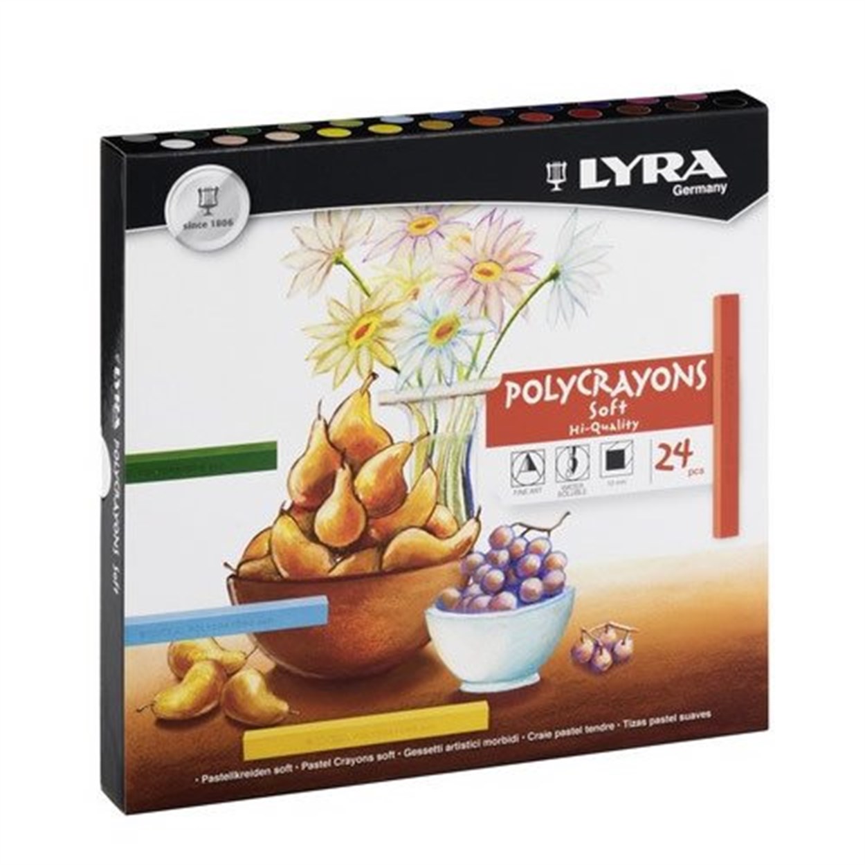 LYRA  Polycrayons Soft Toz Pastel 24'lü