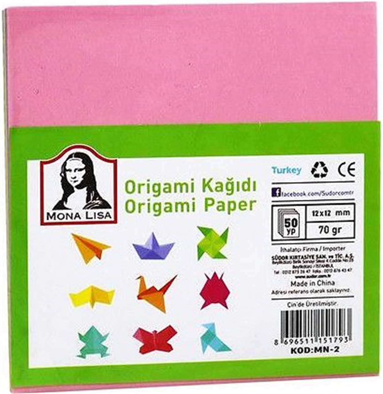 MONA LISA ORİGAMİ KAĞIDI 11.9x11,9 50 YAPRAK