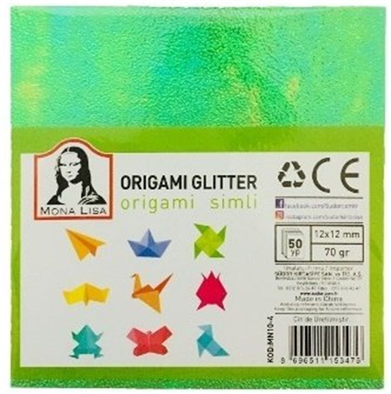 MONA LISA ORİGAMİ SİMLİ 12x12 50 YAPRAK