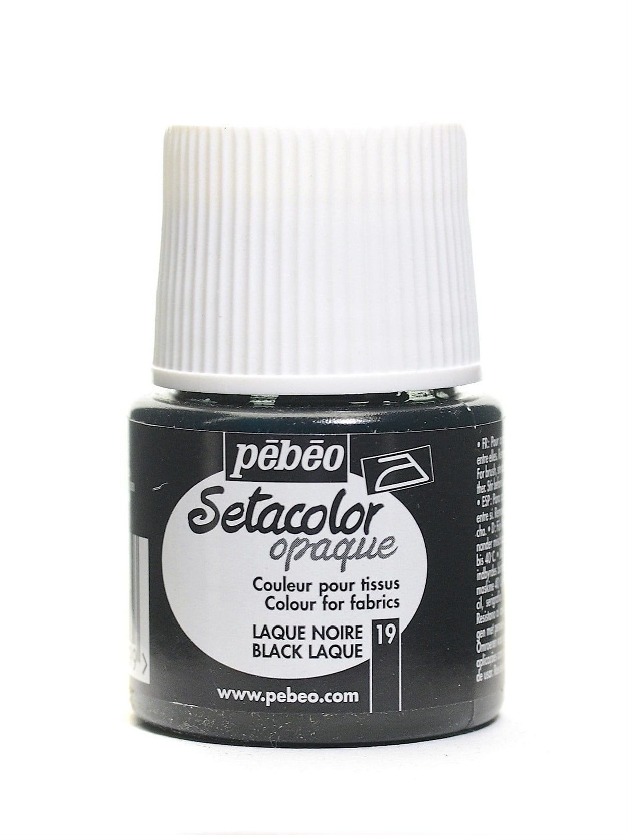 PEBEO SETACOLOR OPAK KUMAŞ BOYASI 45 ML ŞİŞE Laque Noire