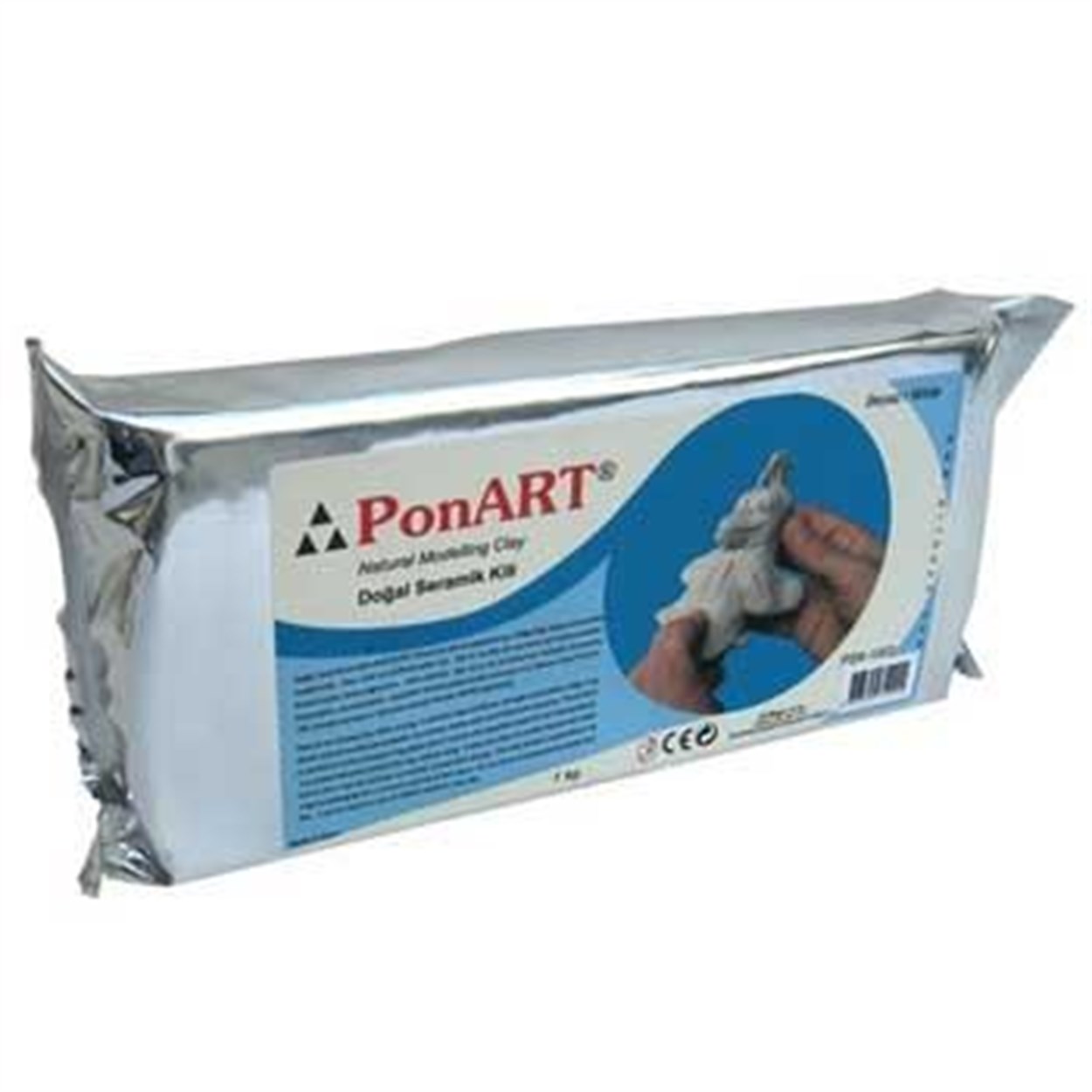 PONART DOĞAL SERAMİK KİLİ 500 GR BEYAZ