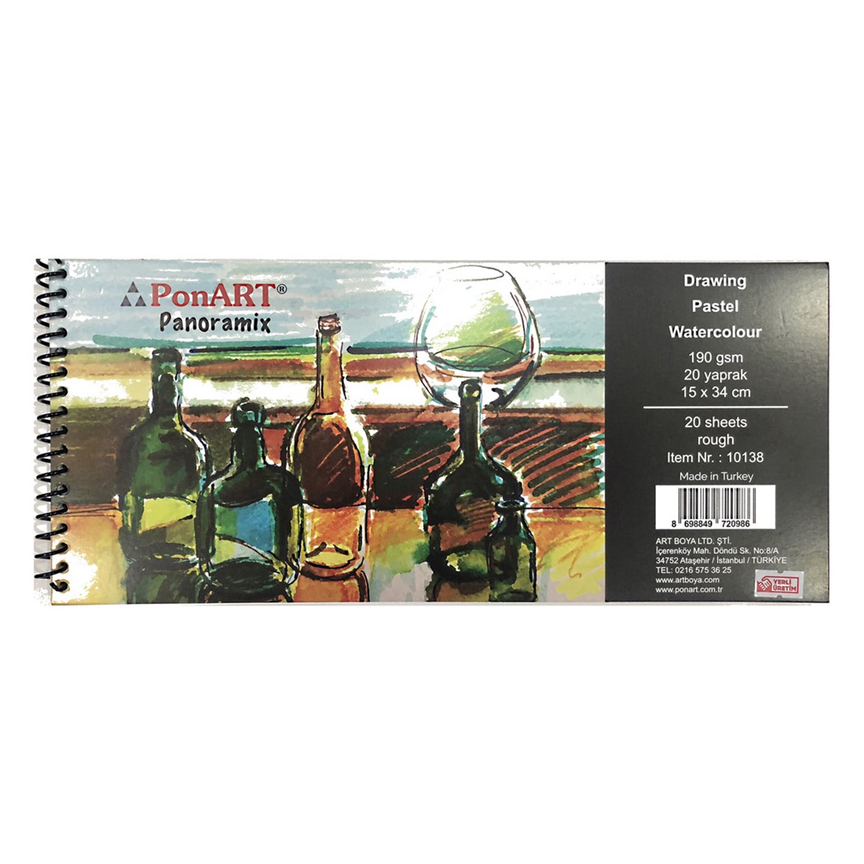 PONART PANORAMİX ÇİZİM  BLOĞU 15X34 190 GR 20 YAPRAK