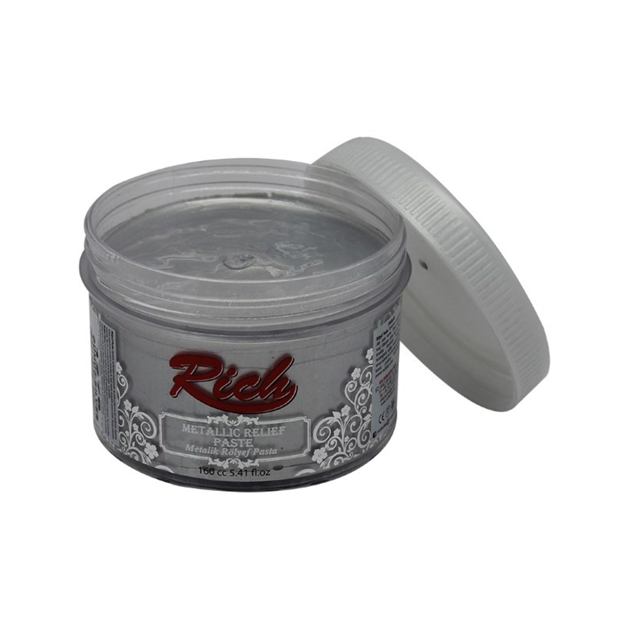 RÖLYEF PASTA 160 CC METALİK GÜMÜŞ