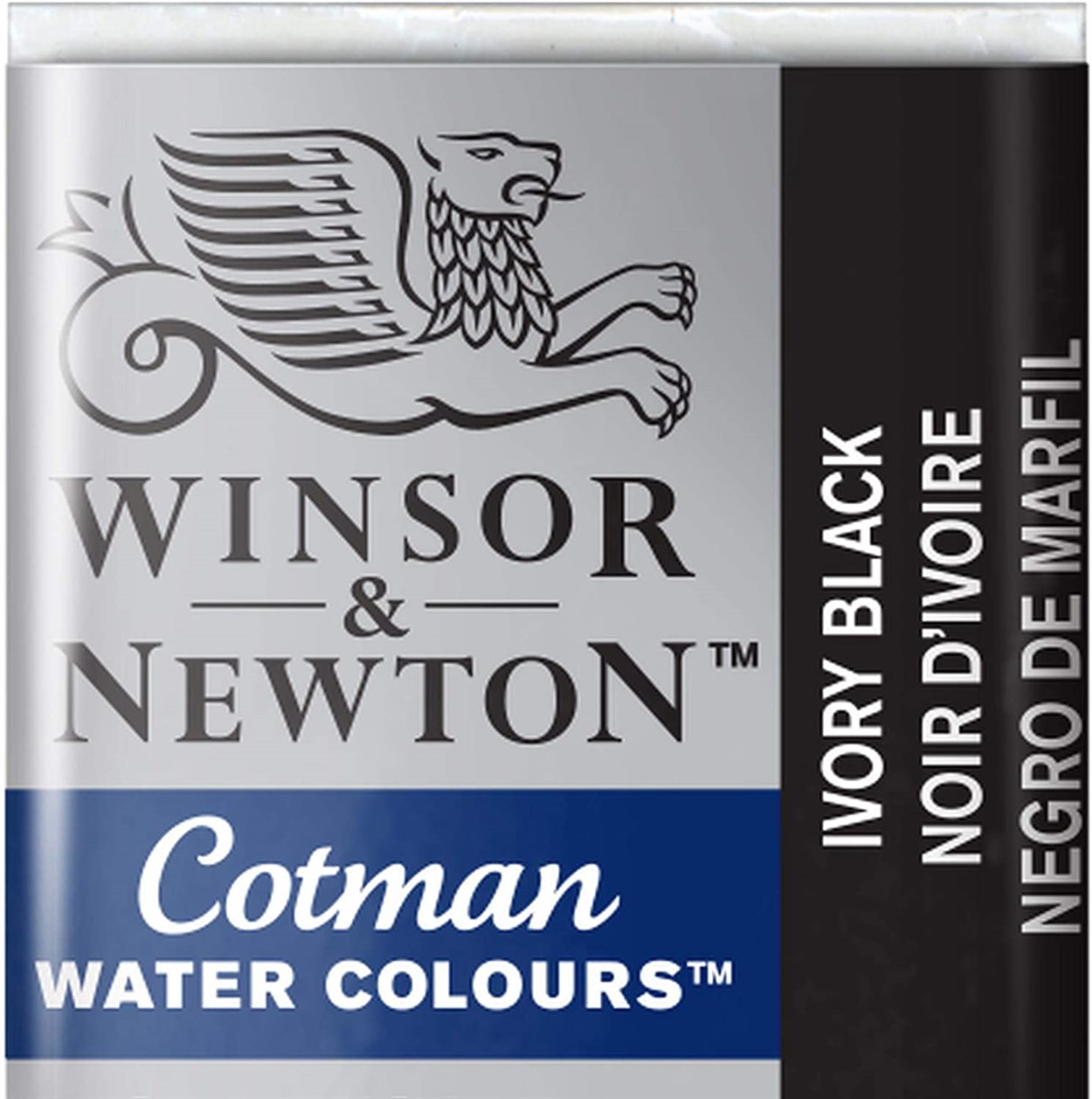 Winsor&Newton Cotman Sulu Boya Yarım Tablet Ivory Black 331