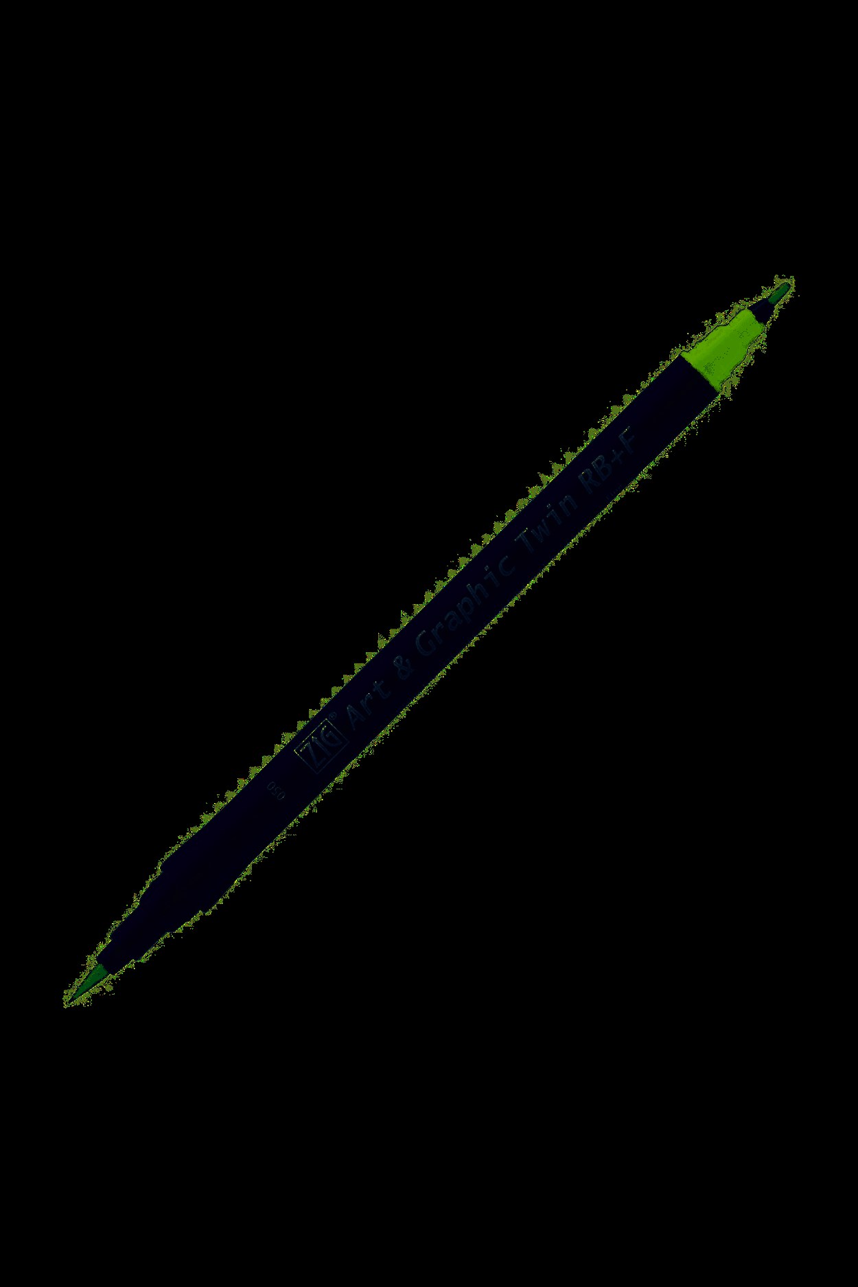 ZIG ART&GRAPHIC TWIN RB+F ÇİFT UÇLU ÇİZİM KALEMİ TUT-95 50 LIGHT GREEN