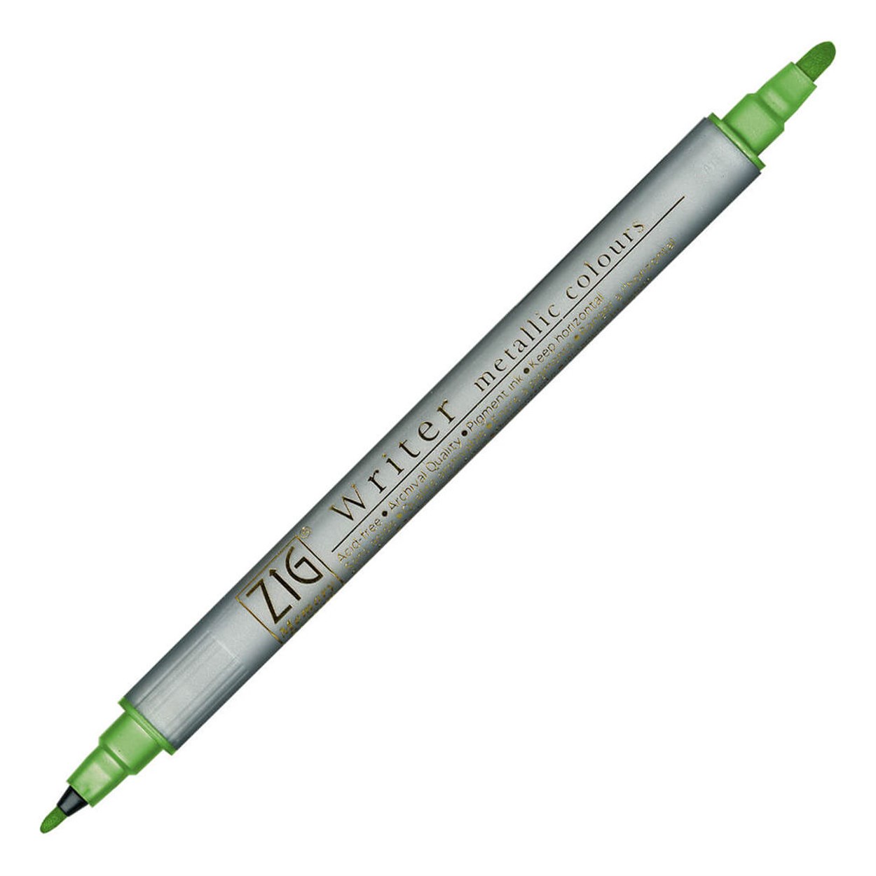 ZIG ÇİFT UÇLU DAVETİYE KALEMİ METALİK MS-8000 128 L.GREEN