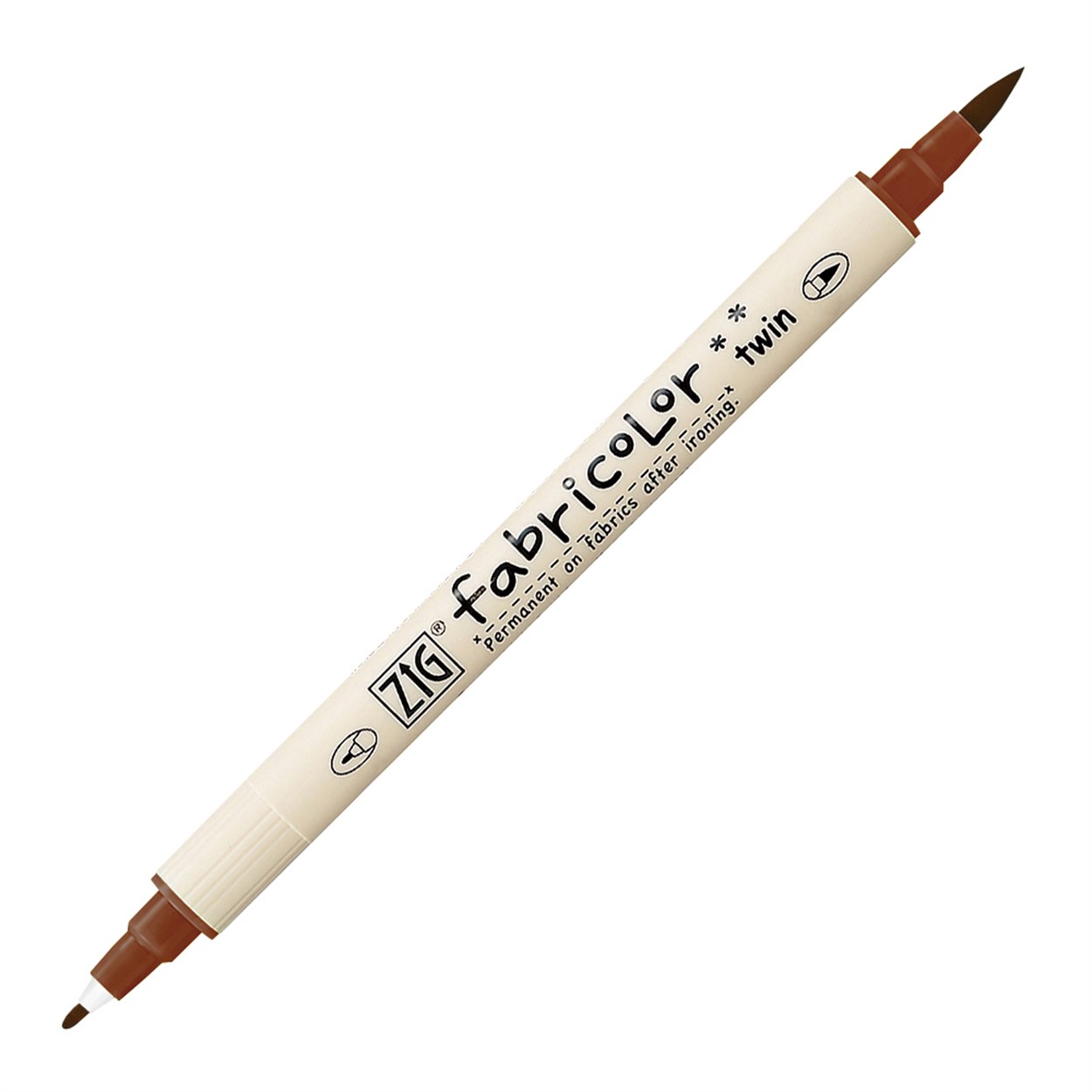 ZIG FABRICOLOR TWIN ÇİFT UÇLU KUMAŞ KALEMİ TC-4000 060 BROWN