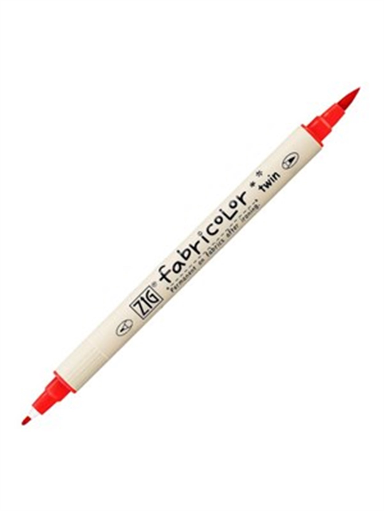 ZIG FABRICOLOR TWIN ÇİFT UÇLU KUMAŞ KALEMİ TC-4000 020 RED