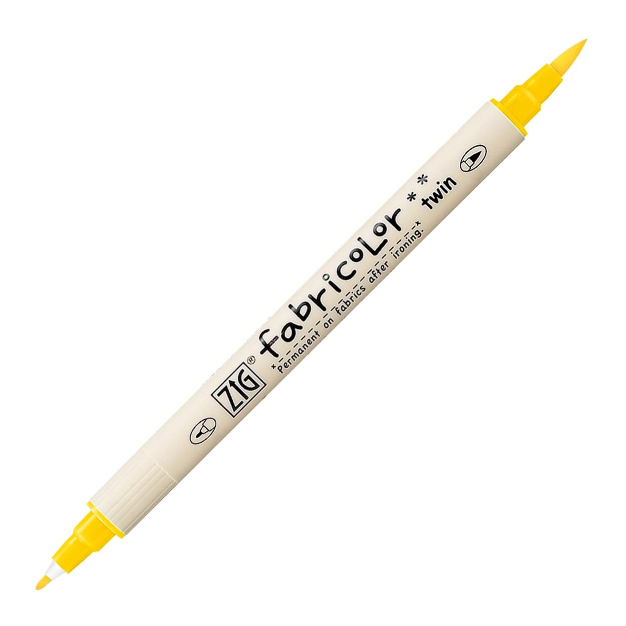 ZIG FABRICOLOR TWIN ÇİFT UÇLU KUMAŞ KALEMİ TC-4000 050 YELLOW