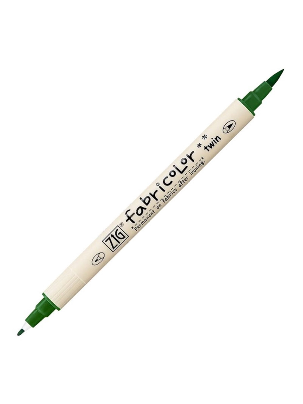 ZIG FABRICOLOR TWIN ÇİFT UÇLU KUMAŞ KALEMİ TC-4000 040 GREEN