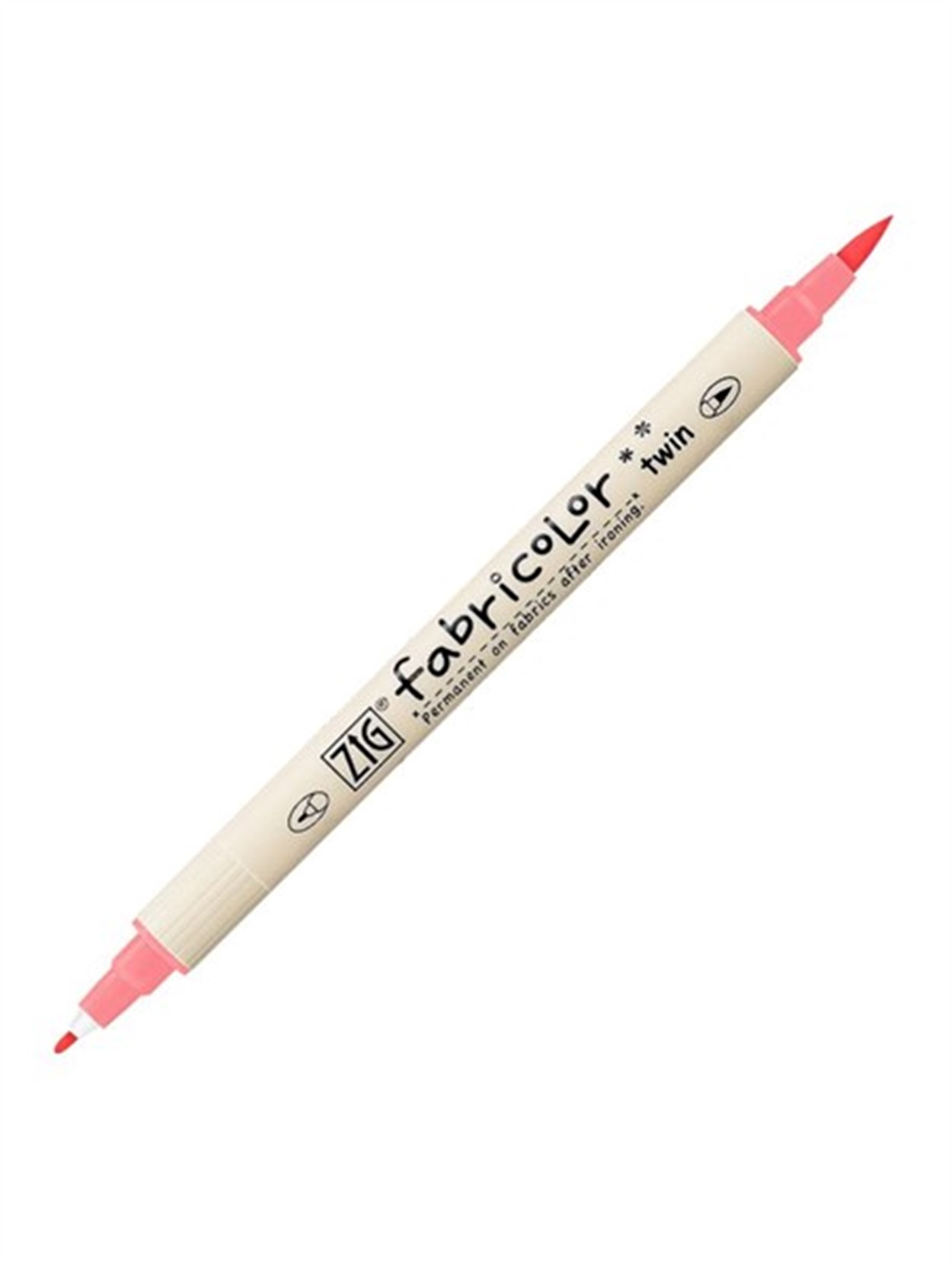 ZIG FABRICOLOR TWIN ÇİFT UÇLU KUMAŞ KALEMİ TC-4000 021 L.CARMİNE