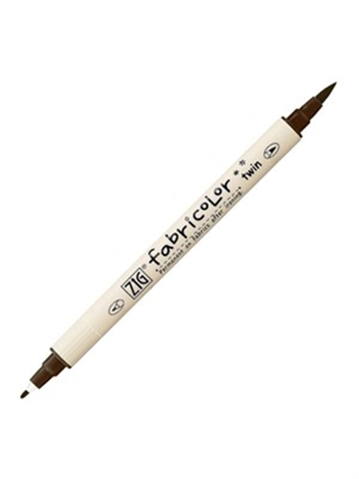 ZIG FABRICOLOR TWIN ÇİFT UÇLU KUMAŞ KALEMİ TC-4000 062 D.BROWN