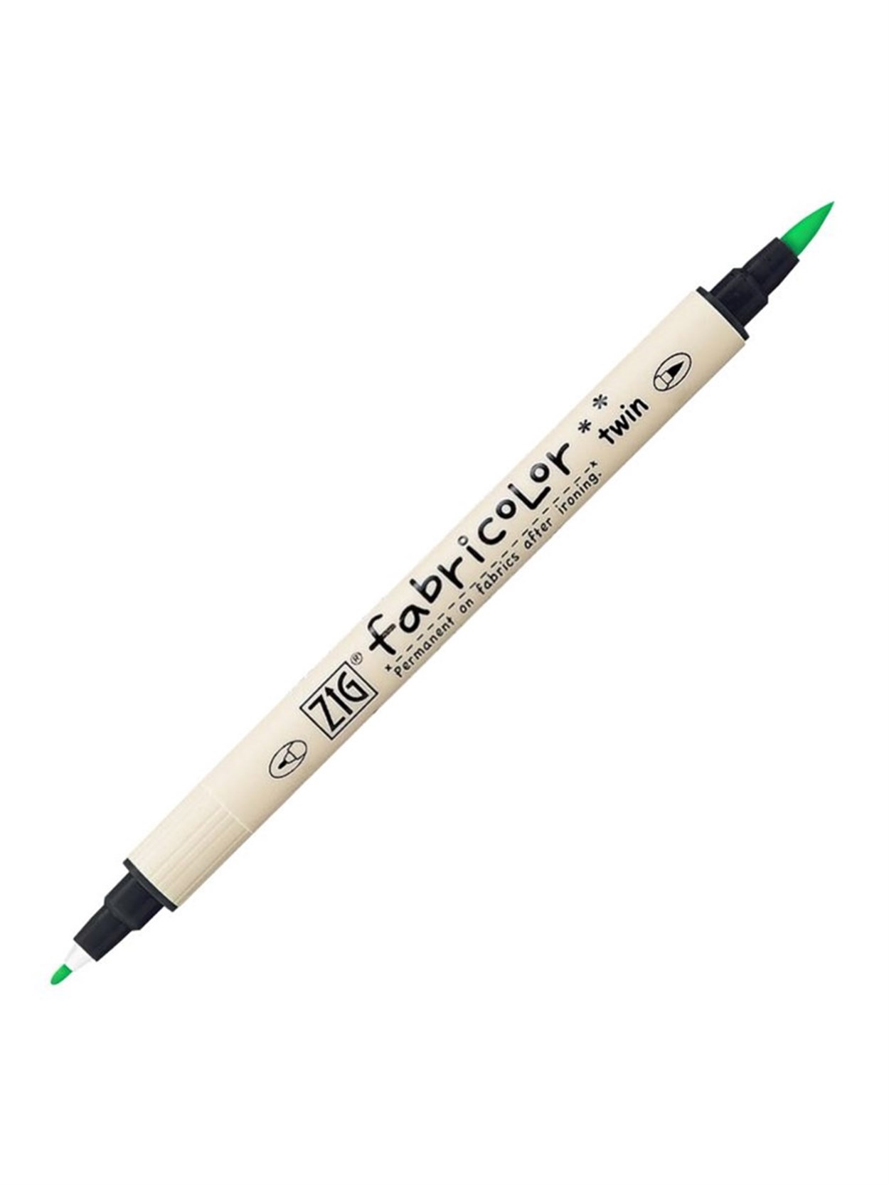 ZIG FABRICOLOR TWIN ÇİFT UÇLU KUMAŞ KALEMİ TC-4000 004 FL.GREEN