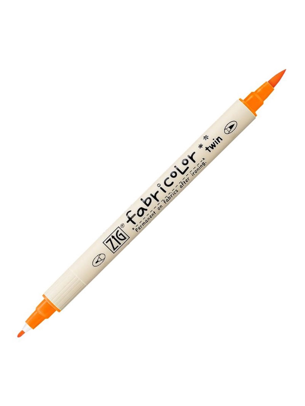 ZIG FABRICOLOR TWIN ÇİFT UÇLU KUMAŞ KALEMİ TC-4000 070 ORANGE