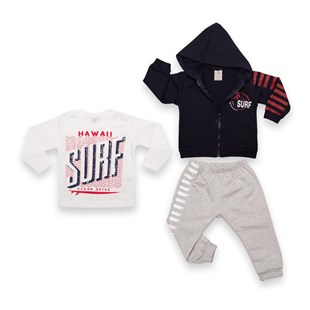 Baby Rose Bron To Surf Ve Palmiye Baskı Eşofman Takım