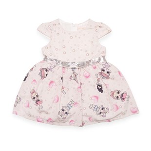 Baby Rose Lol Bebek Baskılı Ve Kemeri Pul İşlemeli Kız Elbise Baby Baby